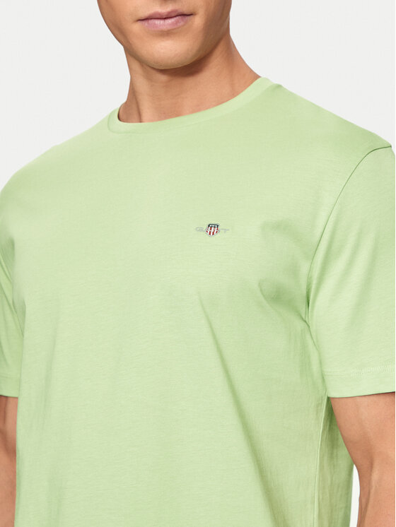 Gant Gant T-Shirt Shield 2003184 Πράσινο Regular Fit