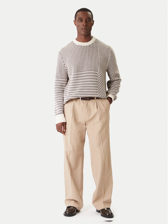 Calvin Klein Calvin Klein Pulover LV04LD306G Bej Regular Fit