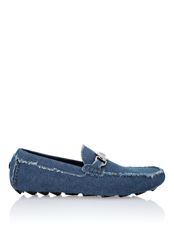 PHILIPP PLEIN PHILIPP PLEIN Mokasyny 25617 Błękitny