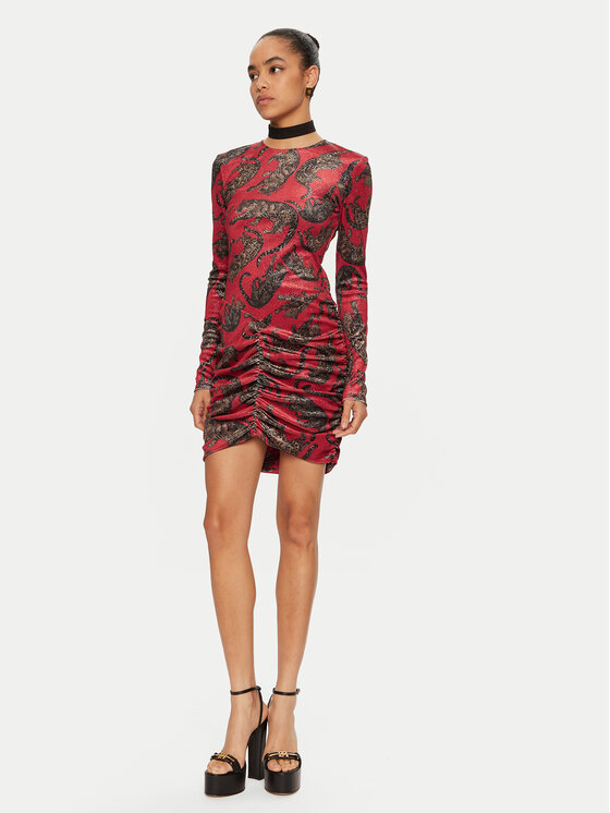 Just Cavalli Just Cavalli Rochie de zi 77PAO920 Roșu Slim Fit
