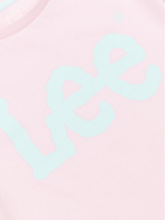 Lee Lee T-Shirt Wobbly Graphic LEG5029 Różowy Regular Fit