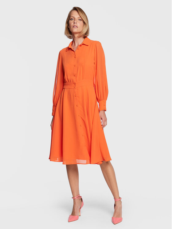 Fracomina Fracomina Košilové šaty FS23SD2003W41201 Oranžová Regular Fit