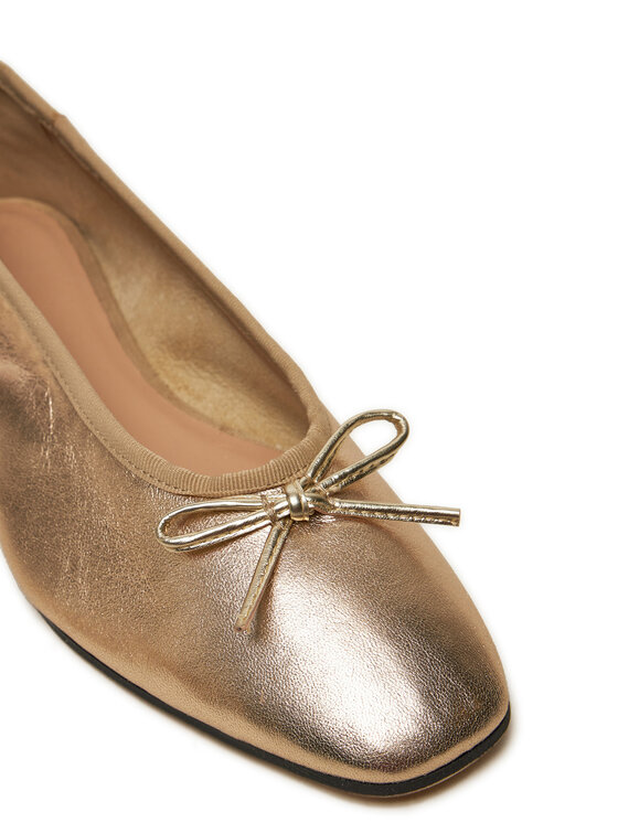 Tommy Hilfiger Tommy Hilfiger Balerina Ballerina Soft Leather Metallic FW0FW08452 Arany