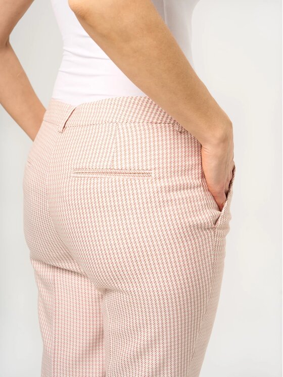 Willsoor Willsoor Spodnie materiałowe 68251 Różowy jasny Cigarette Fit