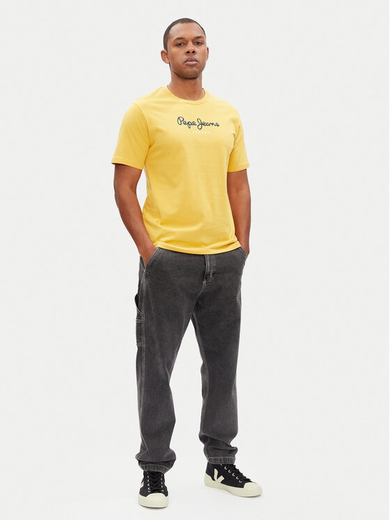 Pepe Jeans Pepe Jeans T-Shirt Eggo N PM508208 Žlutá Regular Fit