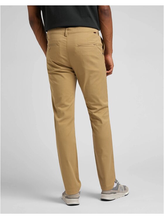 Lee Lee Chinosy SLIM CHINO Brązowy Slim Fit