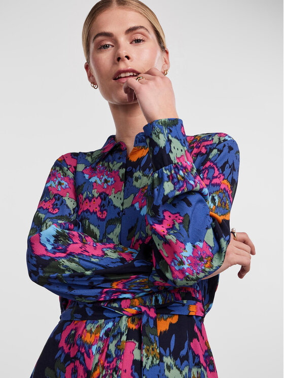 YAS YAS Sukienka koszulowa 26030726 Kolorowy Regular Fit