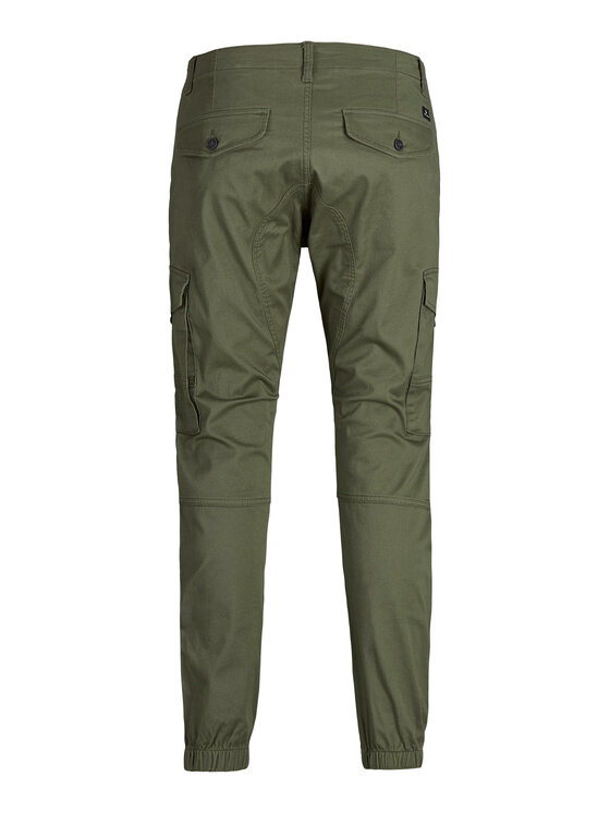 Jack&Jones Jack&Jones Auduma bikses Paul Flake 12141844 Zaļš Tapered Fit