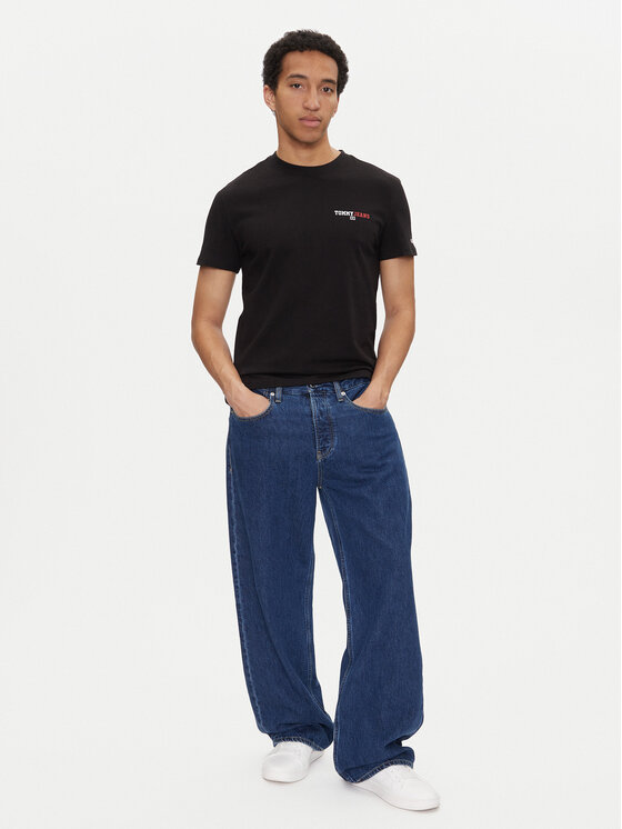 Tommy Jeans Tommy Jeans Marškinėliai Dna Graphic DM0DM20815 Juoda Regular Fit