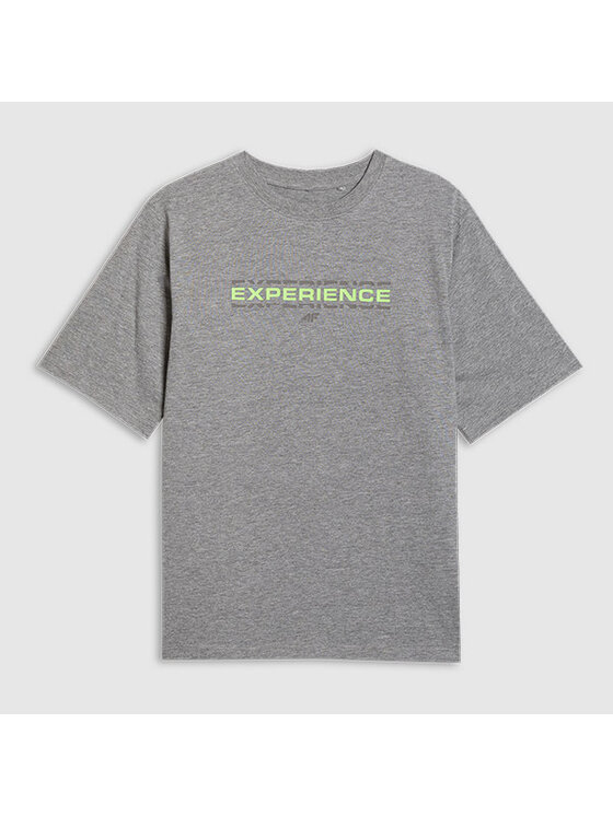 4F 4F T-shirt 4FJRAW25TTSHM3166-25M Grigio Oversize