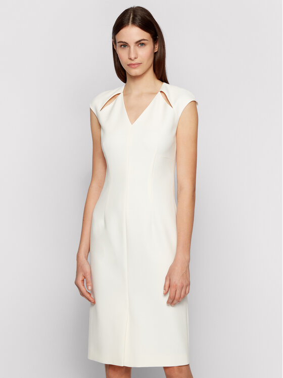 Boss Rochie de zi Dulipa 50451351 Alb Slim Fit 50451351 imagine noua