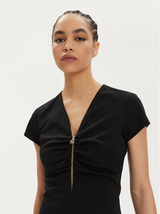 Rinascimento Rinascimento Kokteilinė suknelė CFC0117728003 Juoda Slim Fit