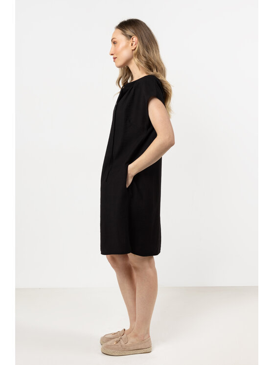Awama Awama Sukienka letnia A731 Czarny Basic Fit