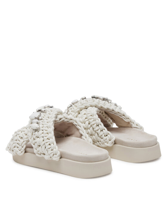 Inuikii Inuikii Παντόφλες Woven Stones 70104-106 1100 Λευκό