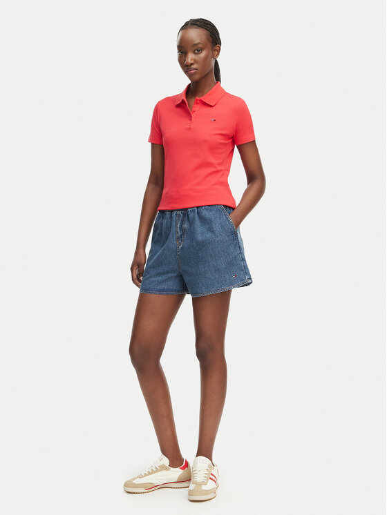 Tommy Jeans Tommy Jeans Polokošeľa Essential DW0DW20160 Červená Slim Fit