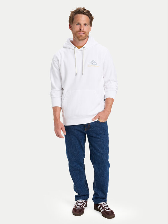 Quiksilver Quiksilver Mikina Light Waves EQYFT05168 Biela Regular Fit