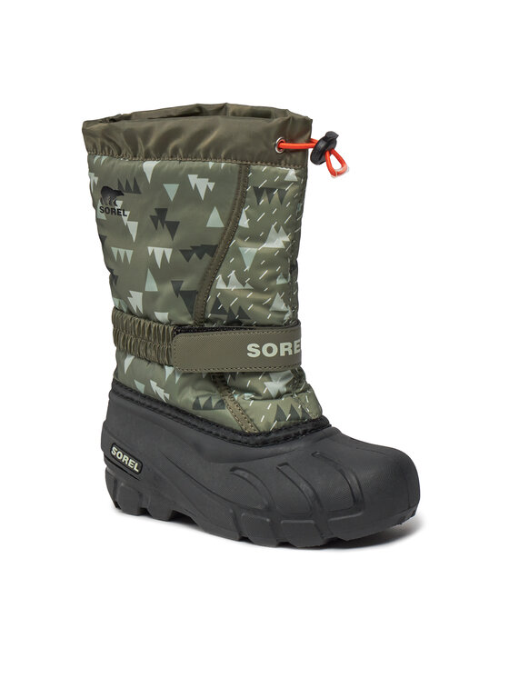 Sorel Sorel Μπότες Χιονιού Youth Flurry™ Print NY3504-397 Πράσινο