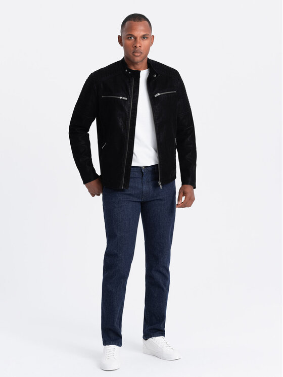 Ombre Ombre Jeansy OM-PADP-0152 Niebieski Regular Fit