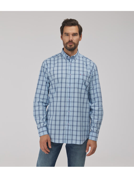 Lee Cooper Lee Cooper Koszula NEW TENBY Niebieski Comfort Fit