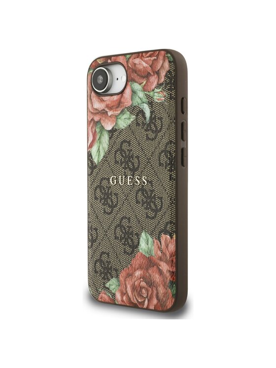 Guess Guess Etui na telefon iPhone 16e Brązowy