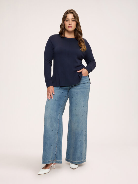 Fiorella Rubino Fiorella Rubino Sweter M275L008557N034 Niebieski Regular Fit