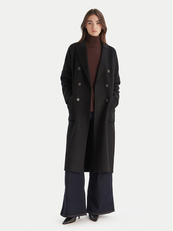 ViCOLO ViCOLO Wollmantel TF0001 Schwarz Regular Fit