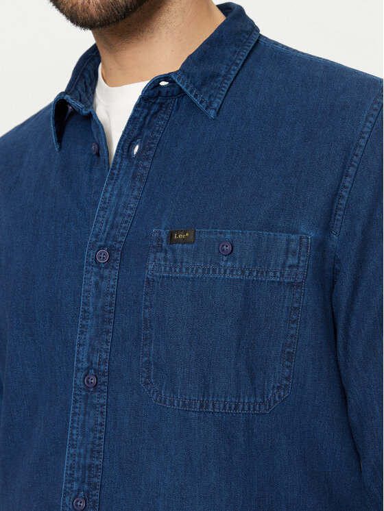 Lee Lee cămașă de blugi Leesure 112355712 Albastru Regular Fit
