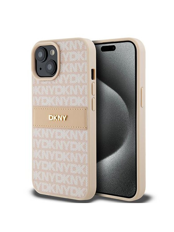 Etui na telefon DKNY, Różowe, Apple iPhone 15 Plus