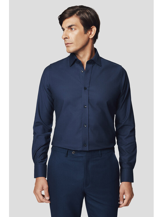 Lancerto Lancerto Koszula Malin KO073224000028 Granatowy Slim Fit