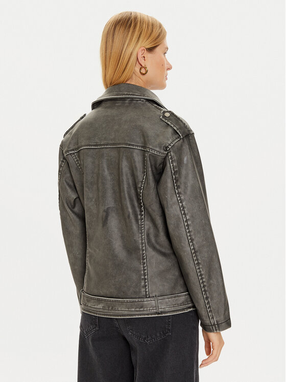 Brave Soul Brave Soul Giacca in similpelle LJK-JOSIANE Nero Regular Fit