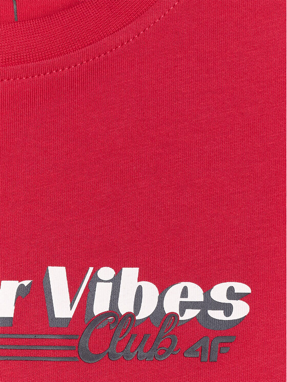 4F 4F T-Shirt APRES SKI Czerwony Regular Fit