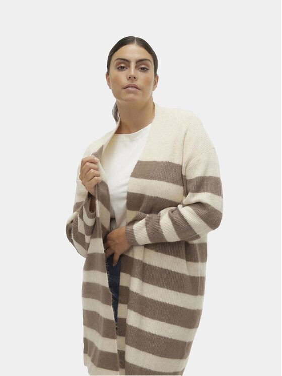 Vero Moda Curve Vero Moda Curve Strickjacke 10291296 Beige Regular Fit