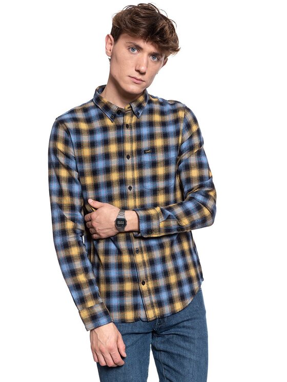 Lee Lee Camicia BUTTON DOWN Blu Regular Fit