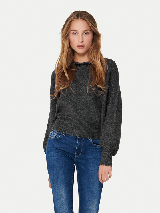 ONLY ONLY Πουλόβερ Elsa 15210667 Γκρι Regular Fit