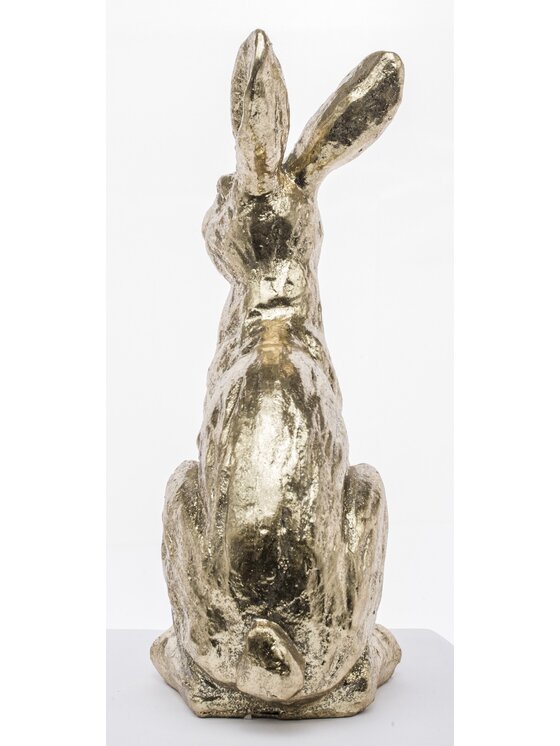 MIAhome MIAhome Figurka Dekoracja - siedzący złoty królik 27,5x11x14 cm TALA Złoty