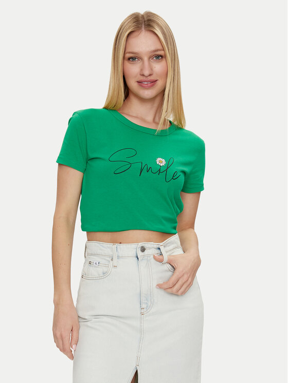 JDY Tričko Michigan 15311702 Zelená Regular Fit