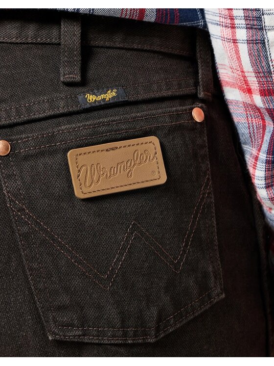 Wrangler Wrangler Jeansy 13MWZ Men's Western Zipper Czarny Basic Fit
