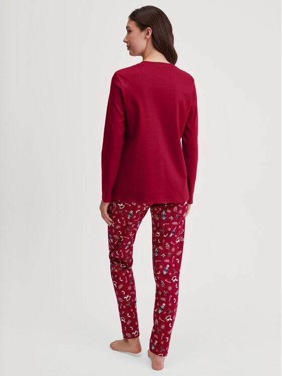 Calida Calida Piżama 41295 Czerwony Regular Fit