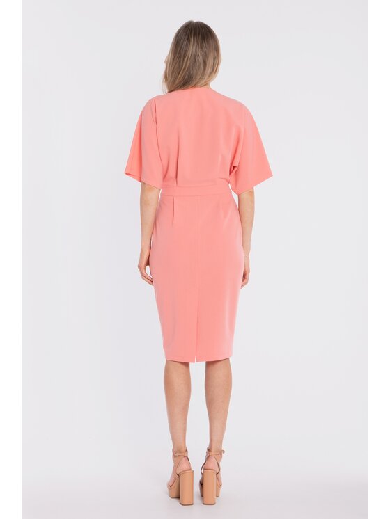 Stylove Stylove Abito da cocktail S434 Arancione Waisted Fit