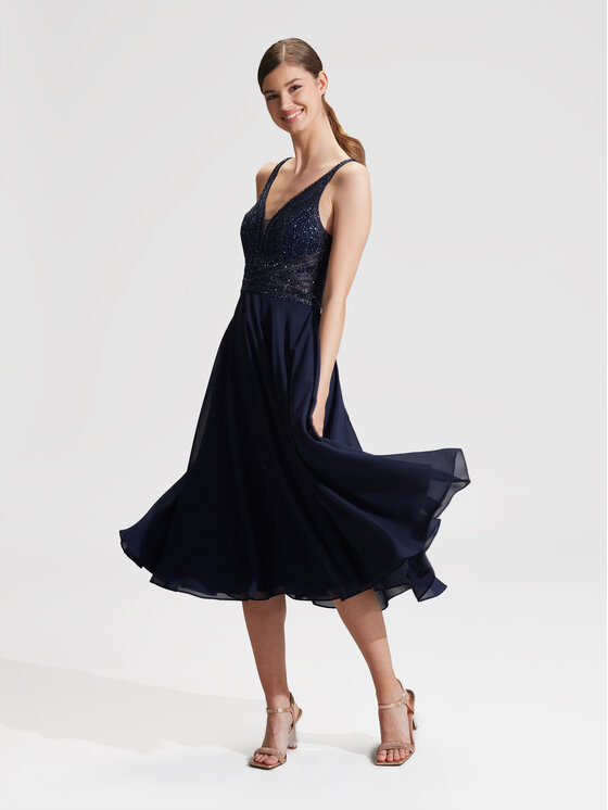 Hey Kyla Hey Kyla Cocktail obleka 5AG012HK Mornarsko modra Regular Fit