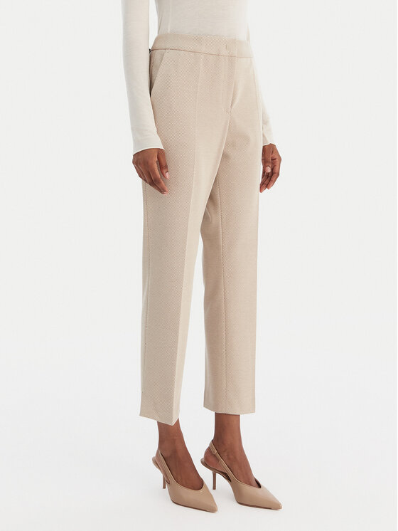 BOSS BOSS Riidest püksid Tapria 50555740 Beež Slim Fit