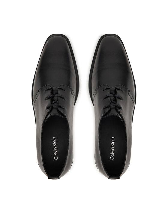 Calvin Klein Calvin Klein Polobotky Slim Clean Derby Lth HM0HM02004 Černá