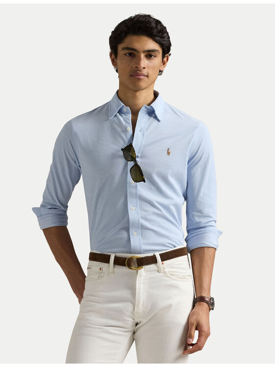 Polo Ralph Lauren Polo Ralph Lauren Cămașă 710932545013 Albastru celest Slim Fit