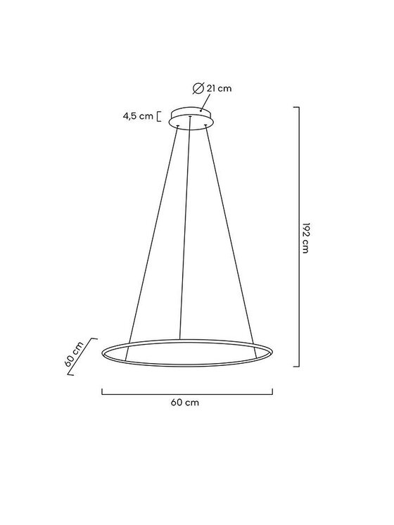 MIAhome MIAhome Lampa wisząca RING SLIM 60 złota Złoty