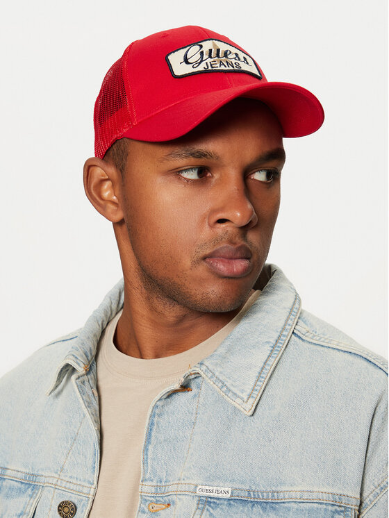 Férfi Baseball sapka Guess Jeans, Piros, M5RZ17 WF8V1