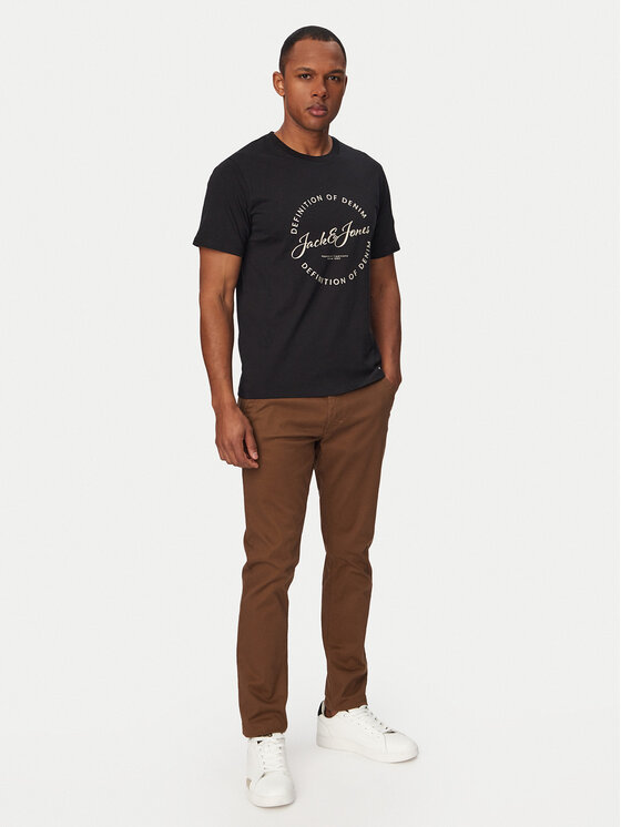 Jack & Jones Jack & Jones Tricou Grayson 12288377 Negru Regular Fit