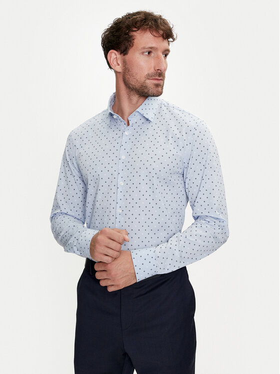 Calvin Klein Calvin Klein Marškiniai K10K113168 Mėlyna Slim Fit