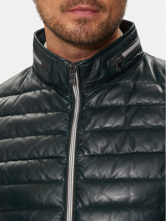 Milestone Milestone Lederjacke Cortino 431019 60515 Grün Regular Fit