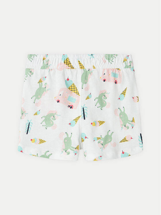 NAME IT NAME IT Šortky z materiálu Vigga 13215112 Bílá Regular Fit