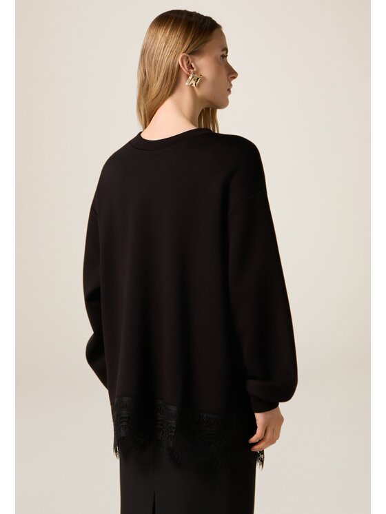 Oltre Oltre Felpa G802E000337N033 Nero Over Fit